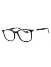 Zeiss Rectangular Acetate Eyeglasses For Men In Black