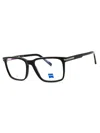 Zeiss Rectangular Acetate Eyeglasses For Men In Black