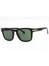 Zeiss Rectangular Men's Acetate Sunglasses In Black