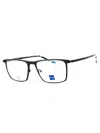 Zeiss Rectangular Metal Eyeglasses For Men In Black