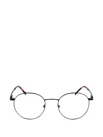Zeiss Round-frame Glasses In Burgundy