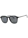 Zeiss Rectangular Men's Luxe Acetate Sunglasses In Black