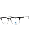 Zeiss Sleek Titanium Rectangular Eyeglasses For Men In Black
