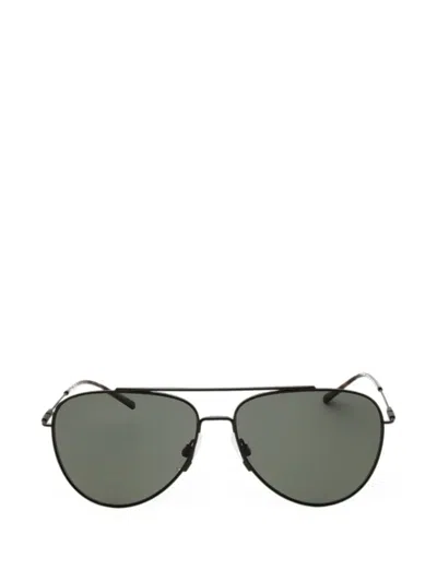 Zeiss Zs22107sp Aviator Titanium Sunglasses In Green