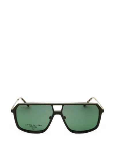 Zeiss Titanium Rectangle-frame Glasses In 골드 톤