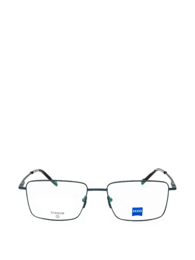 Zeiss Titanium Rectangle-frame Glasses In Transparent