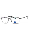 Zeiss Titanium Rectangular Eyeglasses For Men In Black