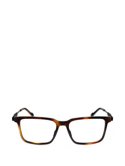 Zeiss Tortoise-effect Rectangle-frame Glasses In Brown