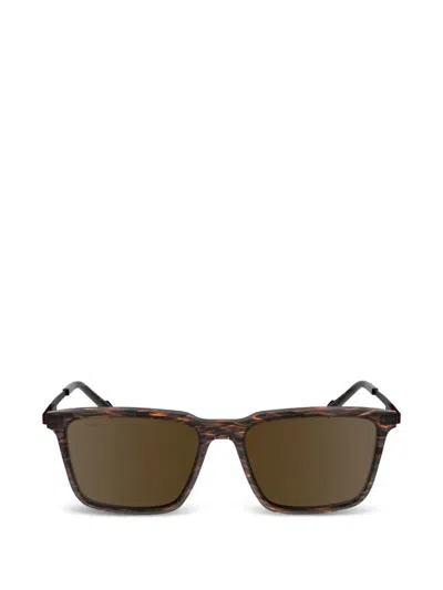 Zeiss Tortoiseshell-effect Rectangle-frame Sunglasses In Brown