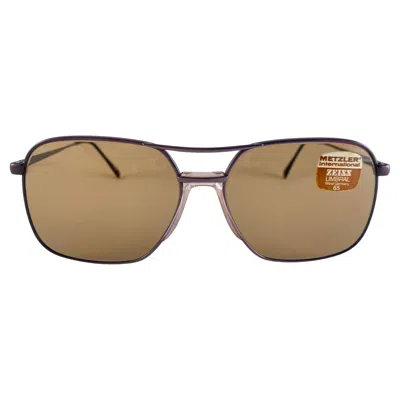 Pre-owned Zeiss Vintage Metzler Metallic Copper Frame Sunglasses Made In Germany 1970's In Brown