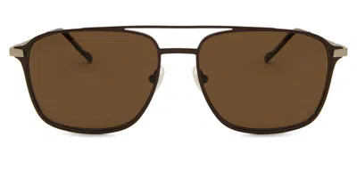 Zeiss Zs22116sp 047 Men's Sunglasses Brown Size 57