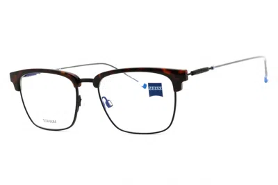 Zeiss Zs22300 Titanium Rectangular Eyeglasses In Brown