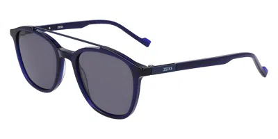Zeiss Zs22518s 415 Men's Sunglasses Blue Size 52