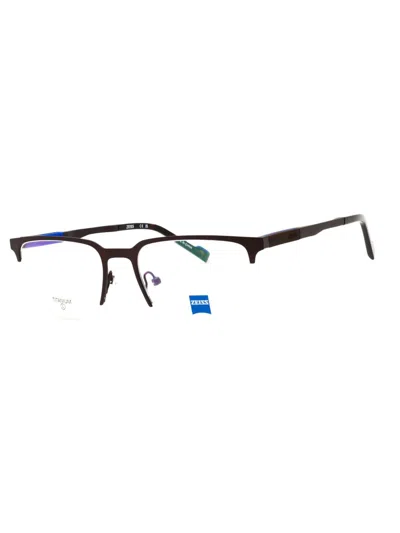 Zeiss Zs2516 Men's Titanium Rectangular Eyeglasses In Black