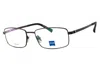 Zeiss Rectangle-frame Titanium Glasses In Black
