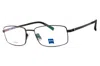 Zeiss Rectangle-frame Titanium Glasses In Black