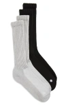Zella 2-pack Scrunch Socks In Black