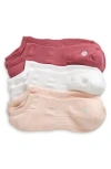 Zella 3-pack Low Training Socks In Pink Violet