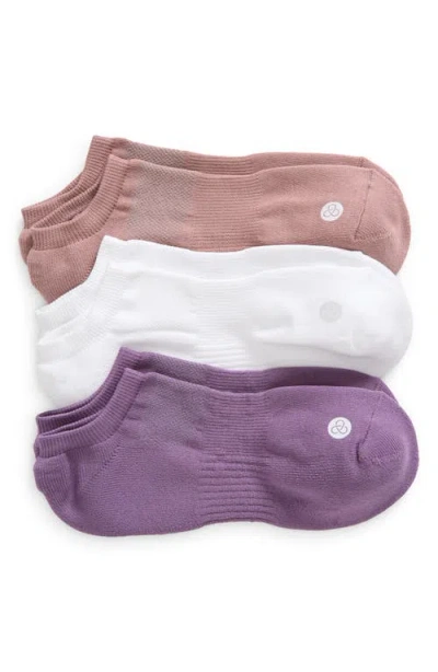 Zella 3-pack Low Training Socks In Purple Moon