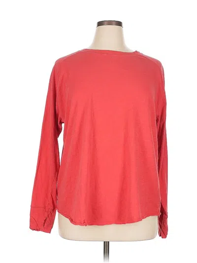 Pre-owned Zella 3/4 Sleeve T-shirt In Red