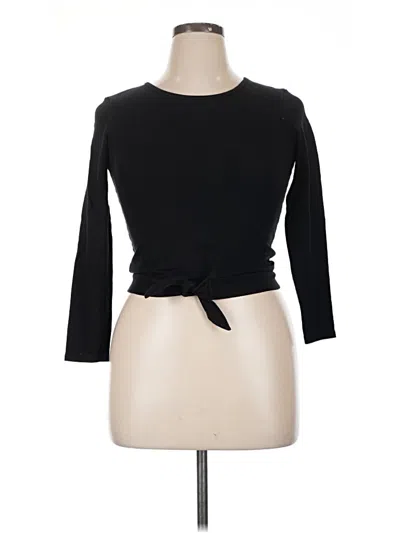 Pre-owned Zella 3/4 Sleeve Top Black Boatneck Tops