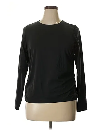 Pre-owned Zella 3/4 Sleeve T-shirt In Black