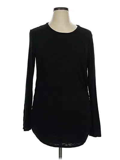 Pre-owned Zella 3/4 Sleeve T-shirt In Black
