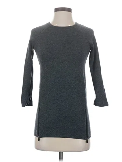Pre-owned Zella 3/4 Sleeve T-shirt In Gray