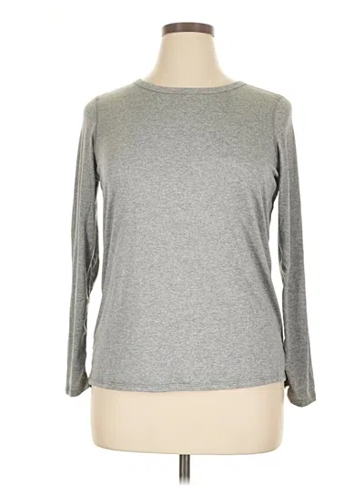 Pre-owned Zella 3/4 Sleeve T-shirt In Gray