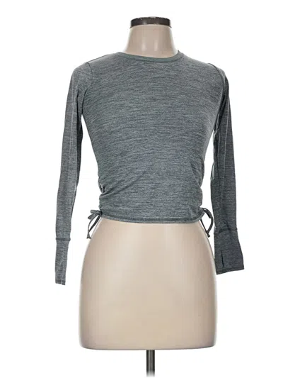 Pre-owned Zella 3/4 Sleeve T-shirt In Gray