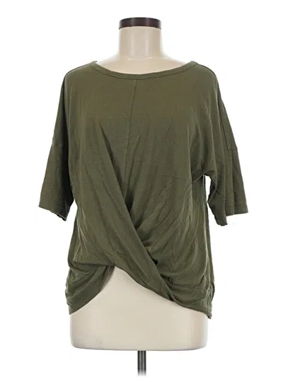 Pre-owned Zella 3/4 Sleeve T-shirt In Green