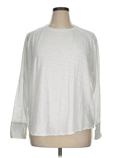 Pre-owned Zella 3/4 Sleeve T-shirt In Ivory
