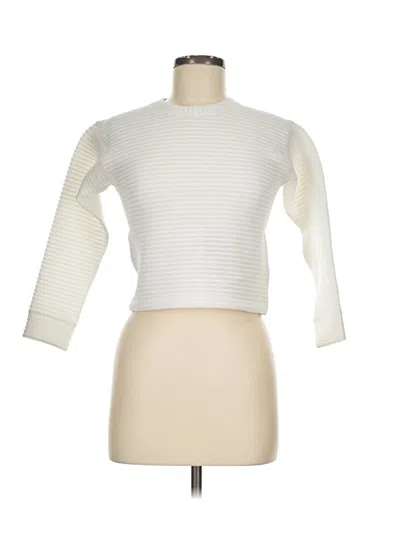 Pre-owned Zella 3/4 Sleeve T-shirt In Ivory