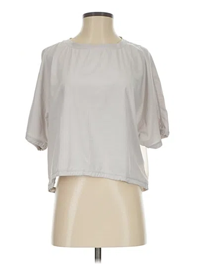 Pre-owned Zella 3/4 Sleeve T-shirt In White
