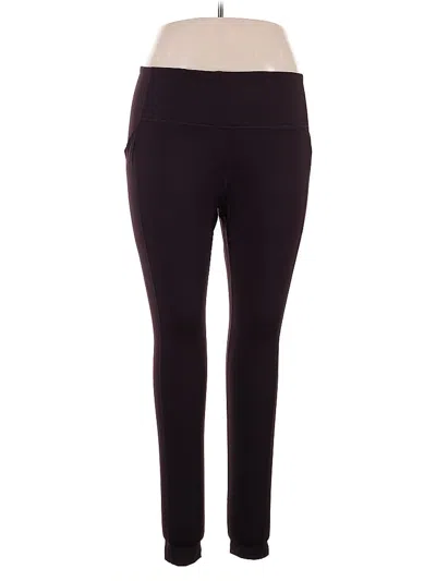 Pre-owned Zella Active Pants In Burgundy