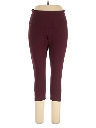 Pre-owned Zella Active Pants In Burgundy