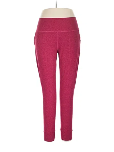 Pre-owned Zella Active Pants In Burgundy