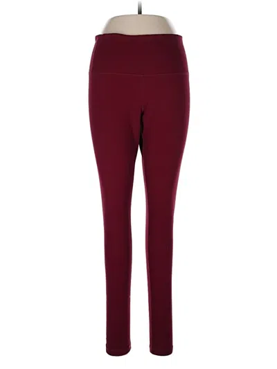 Pre-owned Zella Active Pants In Burgundy