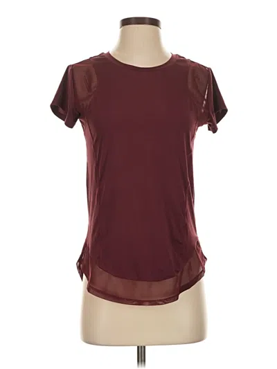 Pre-owned Zella Active T-shirt In Burgundy