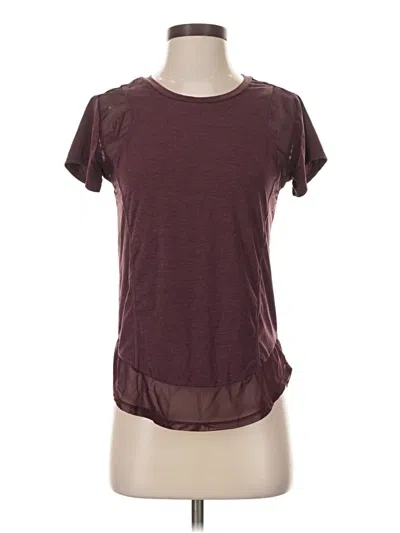 Pre-owned Zella Active T-shirt In Burgundy
