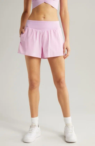 Zella All Sport High Waist Shorts In Purple Pastel