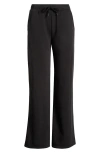 Zella Amazing Fleece Straight Leg Pants In Black