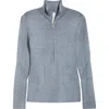 Zella Après Ski Half Zip Rib Sweater In Gray