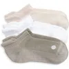 Zella Assorted 3-pack Tab Ankle Socks In Green Vetiver
