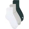 Zella Assorted 3-pack Half Crew Socks In Multi