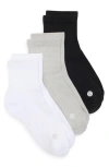 Zella Assorted 3-pack Half Crew Socks In Multi