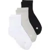 Zella Assorted 3-pack Half Crew Socks In Multi