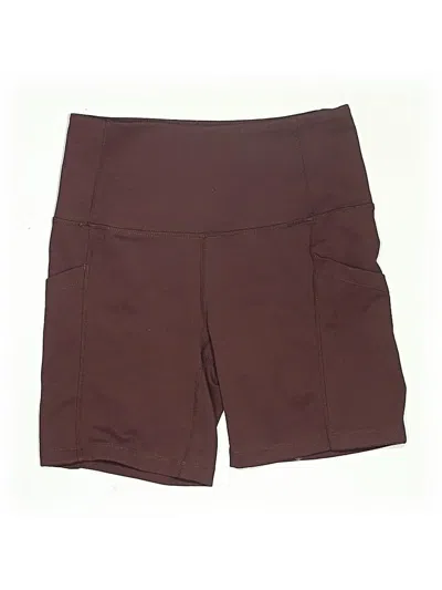 Pre-owned Zella Athletic Shorts In Burgundy