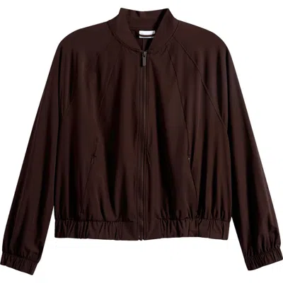 Zella Atlas Bomber Jacket In Brown