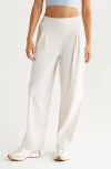 Zella Atlas High Waist Straight Leg Pants In White